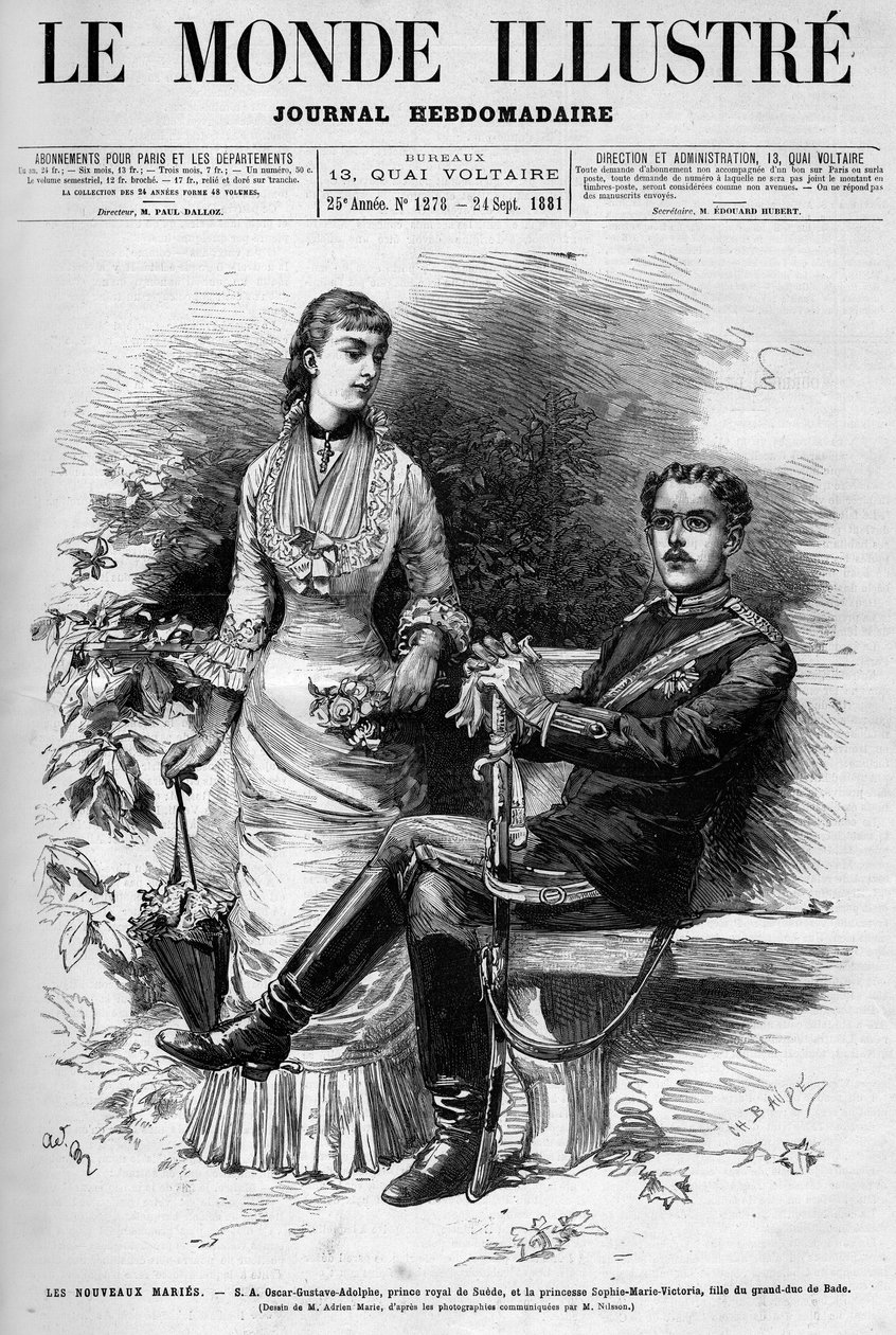 Gustave velúr herceg portréja (Oscar Gustaf Adolf alkotó: Adrien Emmanuel Marie