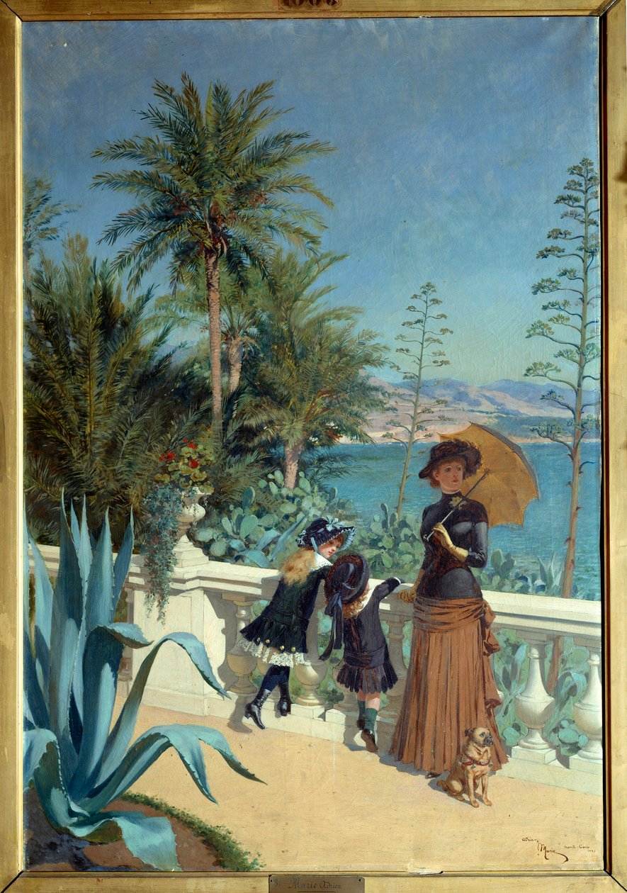 Terasz Monte Carlóban. Adrien Marie (1848-1891) festménye alkotó: Adrien Emmanuel Marie