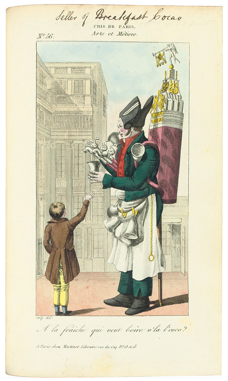 Reggeli kakaó eladója, c. 1813 alkotó: Adrien Joly