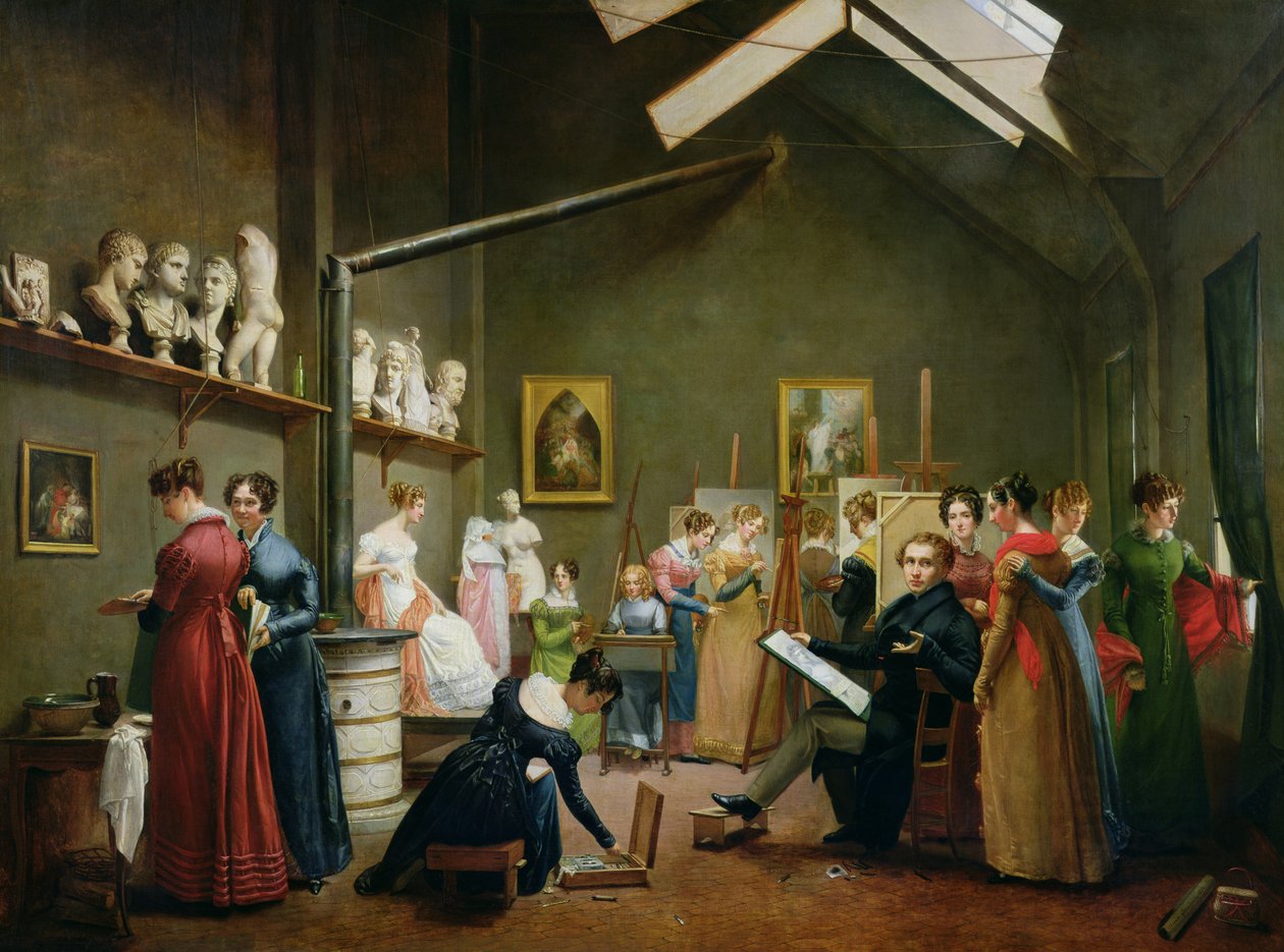 Alexandre Denis Abel de Pujol (1787-1861) stúdiójának belseje alkotó: Adrienne Marie Grandpierre Deverzy
