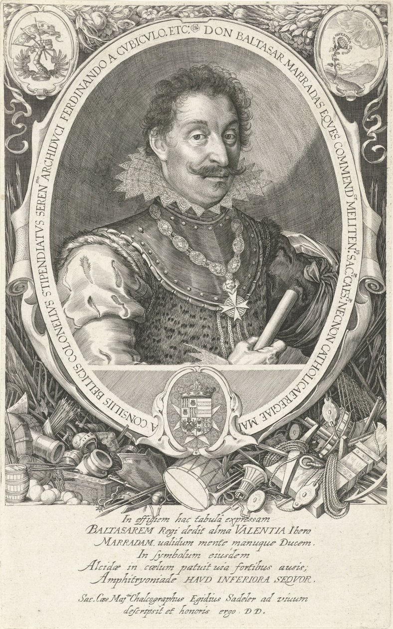 Baltasar Marradas arcképe alkotó: Aegidius Sadeler or Saedeler