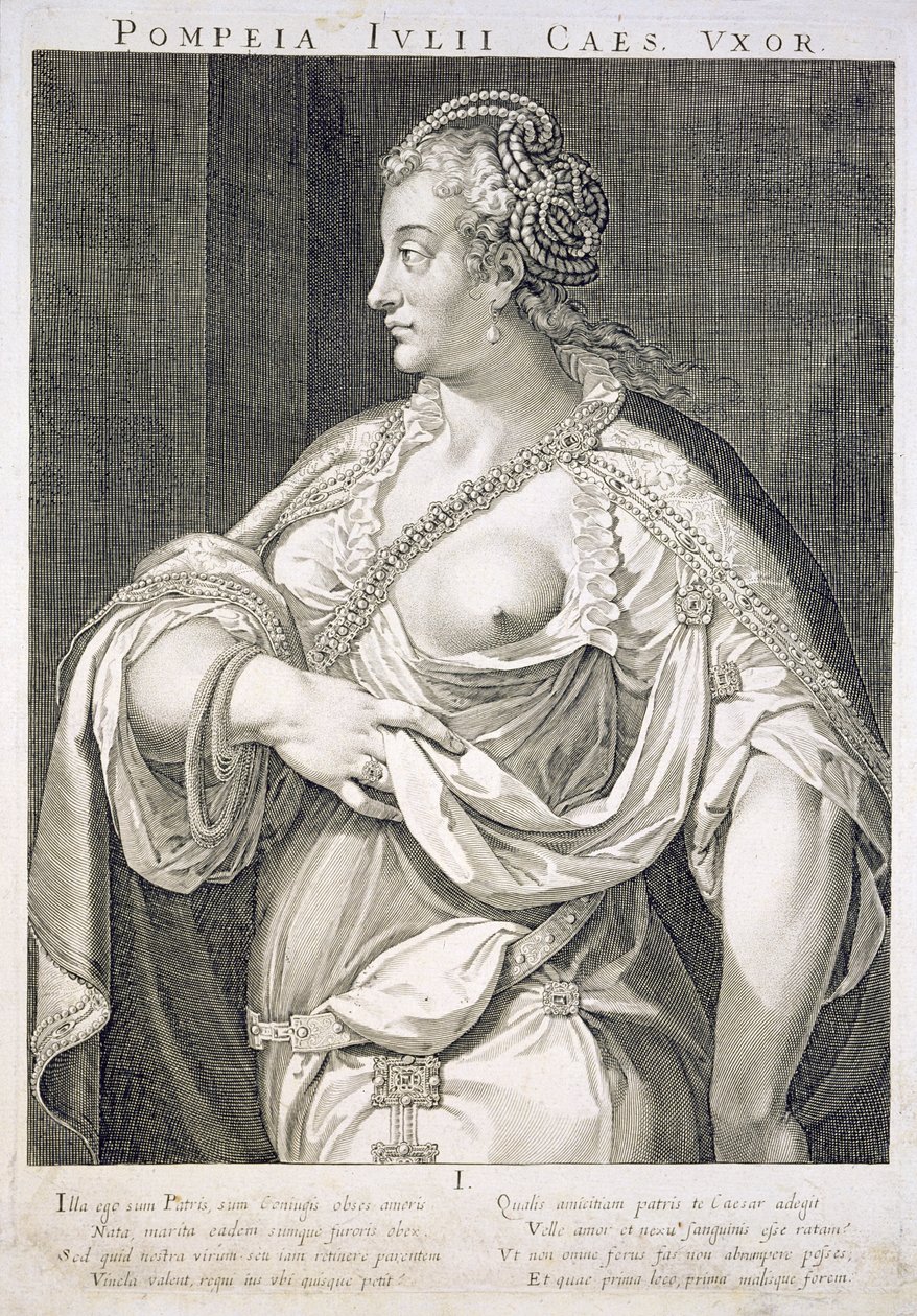 Pompeia (i.sz. 122) Julius Caesar felesége alkotó: Aegidius Sadeler or Saedeler