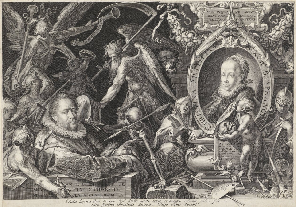 Bartholomeus Spranger és felesége Christina Muller allegorikus portréja alkotó: Egidius  Sadeler (II)