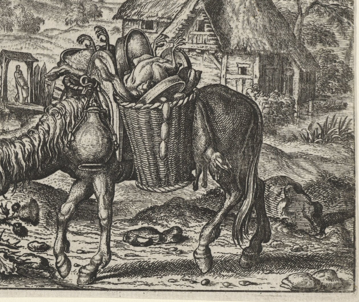 Finomságokkal megrakott szamár meséje alkotó: Egidius  Sadeler (II)
