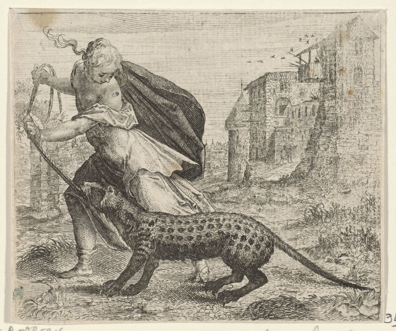 Mese a cibetmacskás nőről alkotó: Egidius  Sadeler (II)