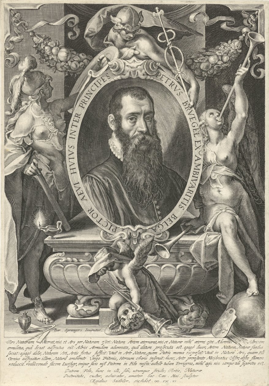 Fiatalabb Pieter Brueghel portréja alkotó: Egidius  Sadeler (II)
