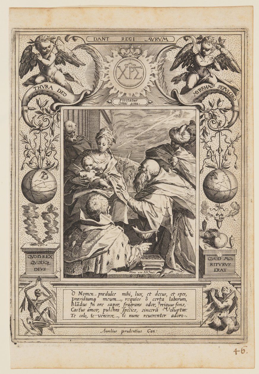 A bölcsek imádása alkotó: Aegidius Sadeler II