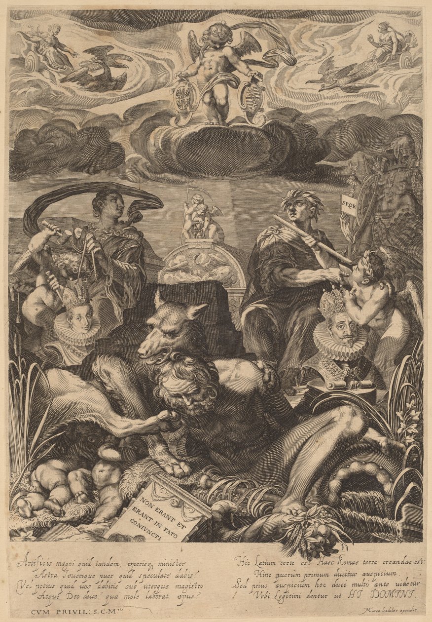 II. Ferdinánd császár és Gonzaga Eleanor házasságának allegóriája alkotó: Aegidius Sadeler II
