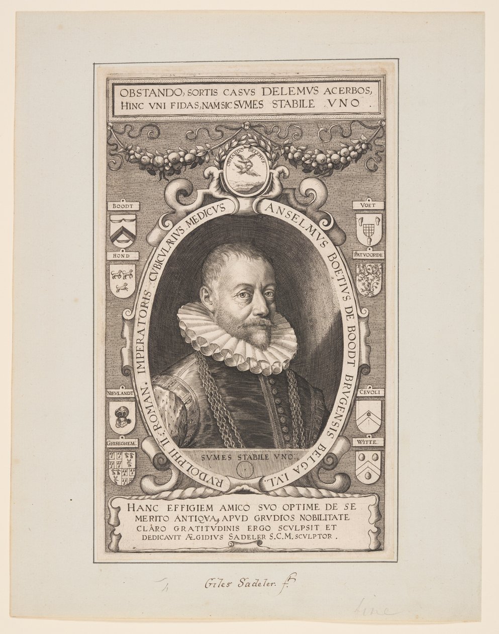 Anselm Boethius de Boodt, II. Rudolf orvosa alkotó: Aegidius Sadeler II