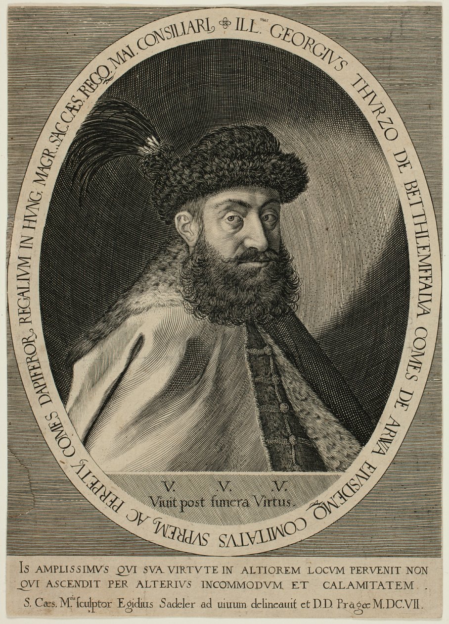 Georg III Thurzó Bethlendorfi György alkotó: Aegidius Sadeler II