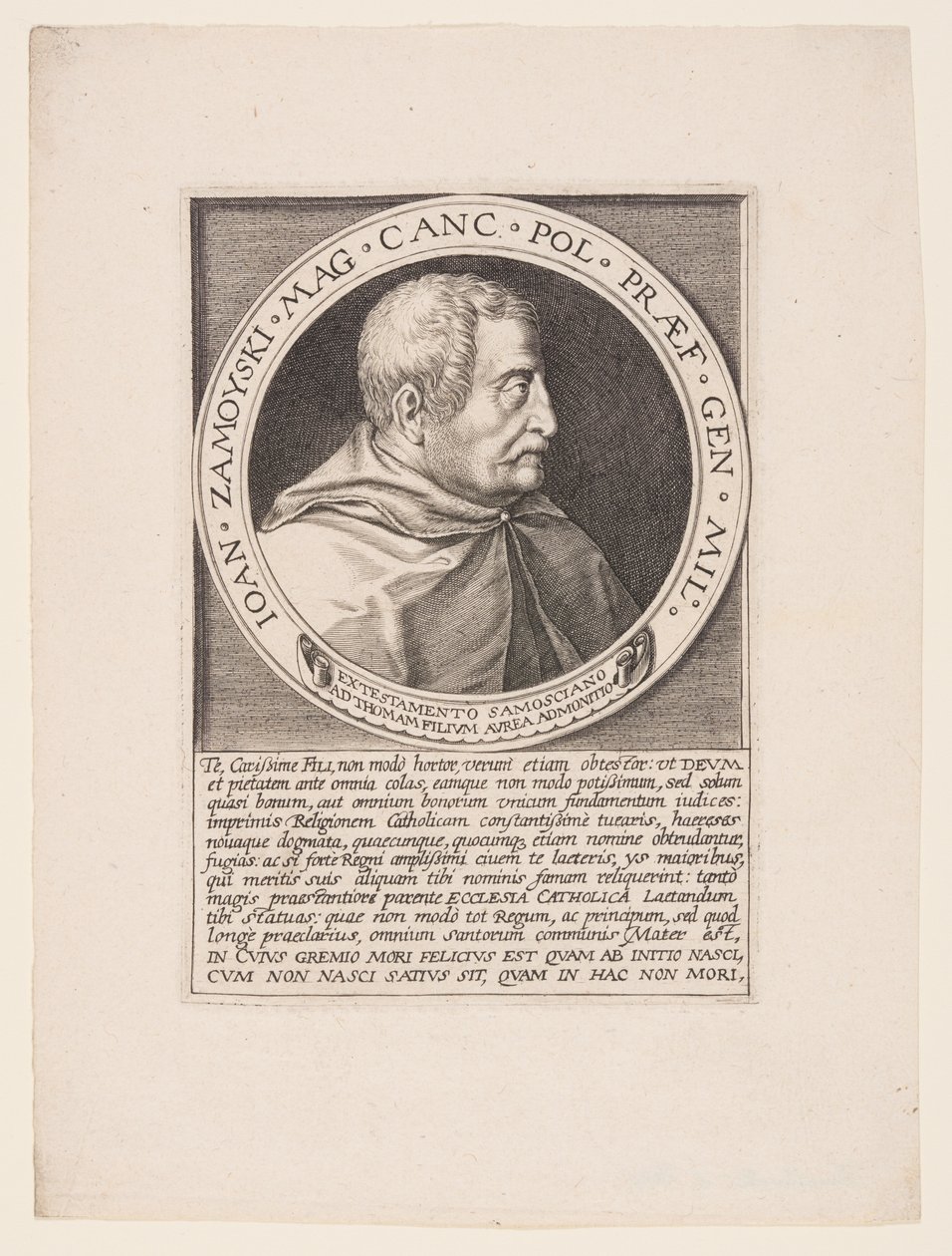 Jan Zamoyski, lengyel nemes, nagykoronás kancellár alkotó: Aegidius Sadeler II