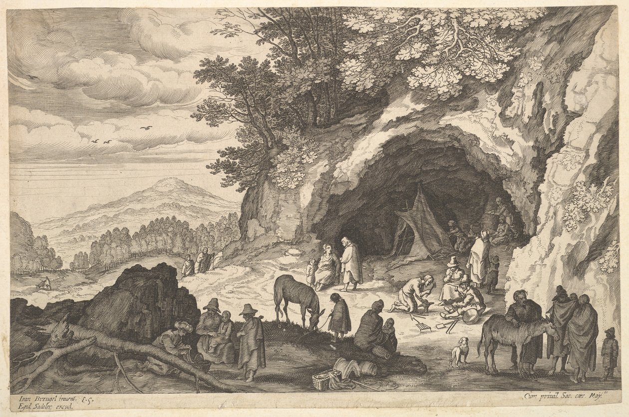 Táj cigánytáborral, n.d. alkotó: Aegidius Sadeler II
