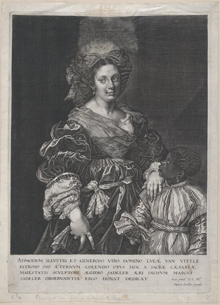 Laura Dianti fekete lappal, 1600-1627. alkotó: Aegidius Sadeler II