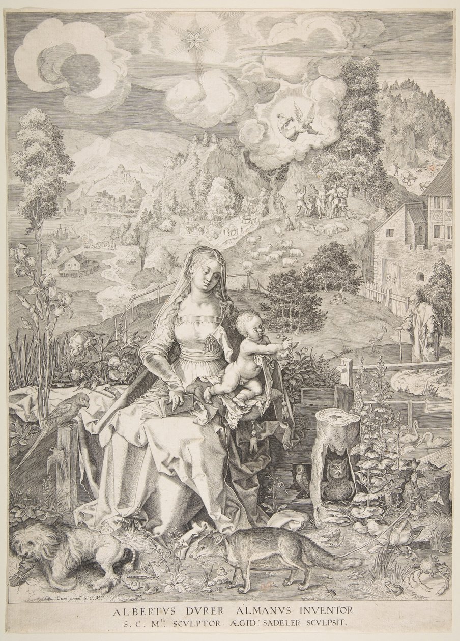 Szűz és gyermek egy tájban, kb. 1597. alkotó: Aegidius Sadeler II