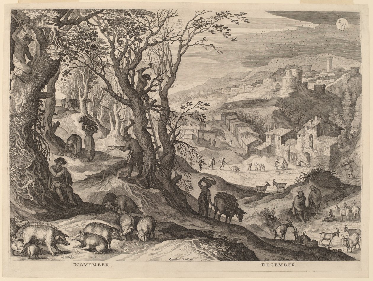 november és december alkotó: Aegidius Sadeler II after Paul Bril