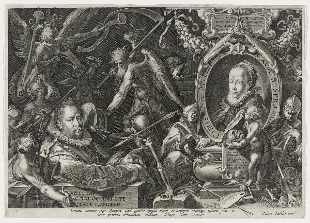 Bartholomaeus Spranger és felesége, Christina Muller, 1600 (metszet fektetett papírra) alkotó: Aegidius Sadeler or Saedeler