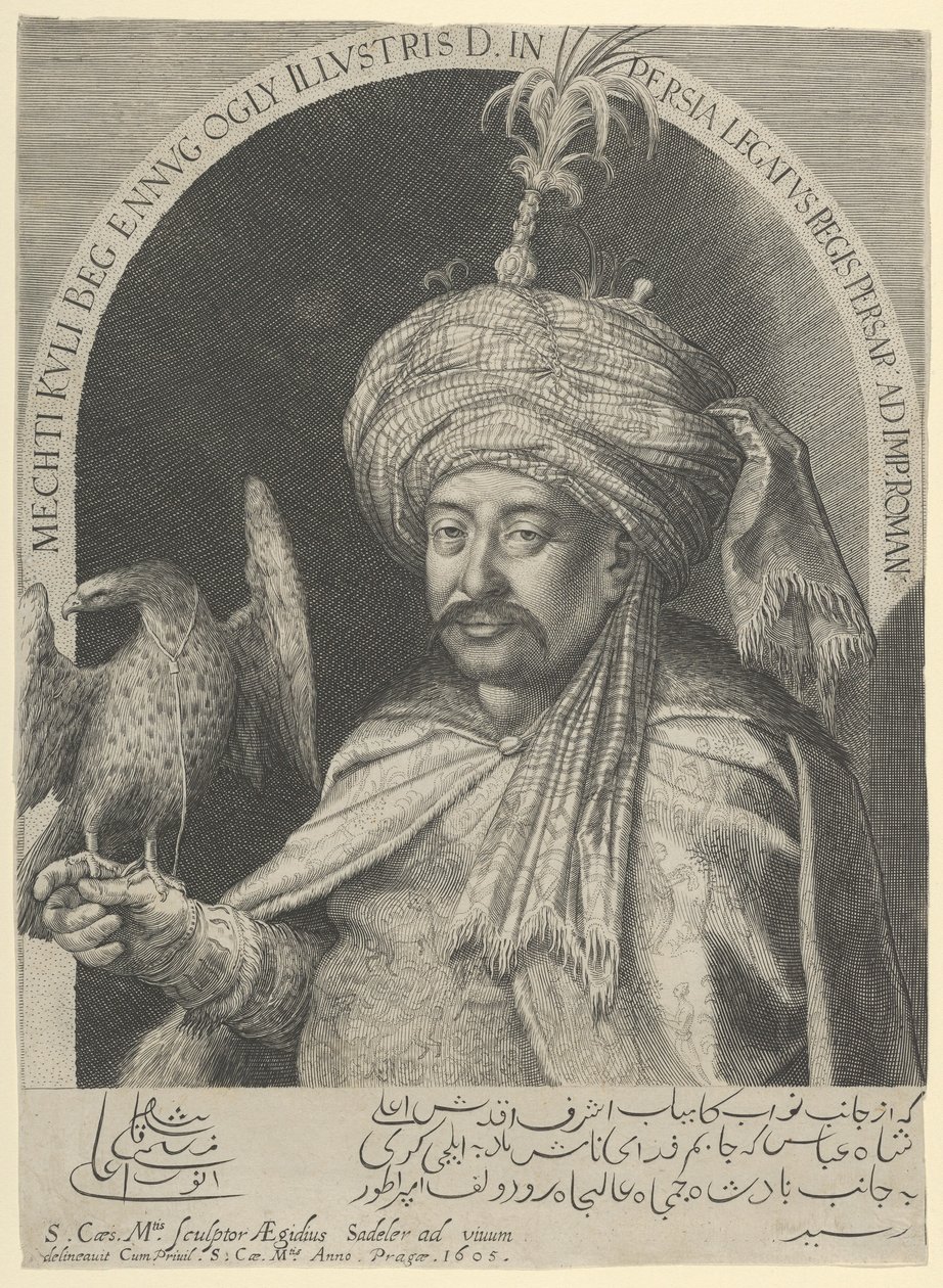 Mechti Kuli bég, prágai perzsa nagykövet, 1605 alkotó: Aegidius Sadeler or Saedeler