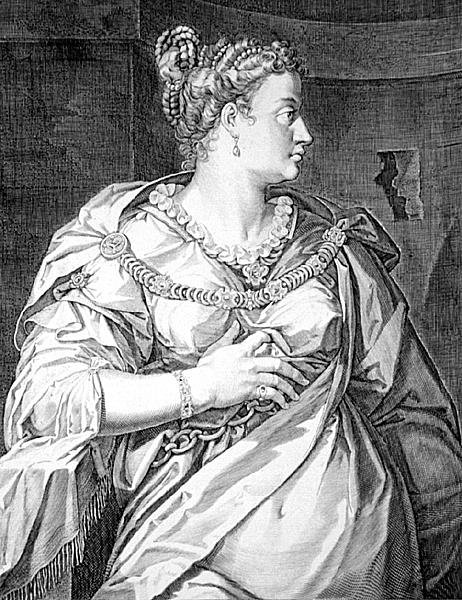 Petronia, Vitellis első felesége (metszet) alkotó: Aegidius Sadeler or Saedeler