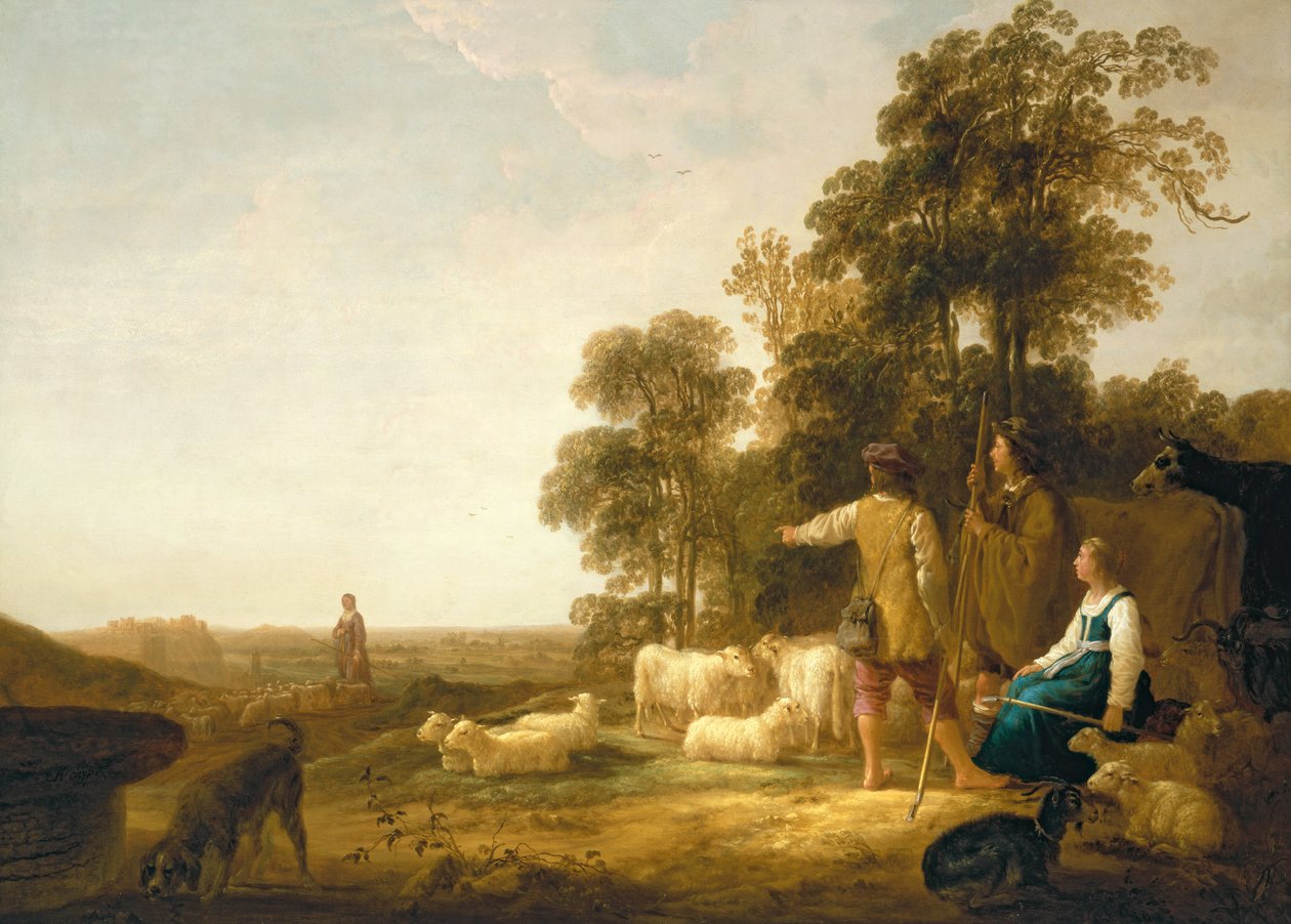 Táj pásztorokkal és pásztorlányokkal alkotó: Aelbert Cuyp