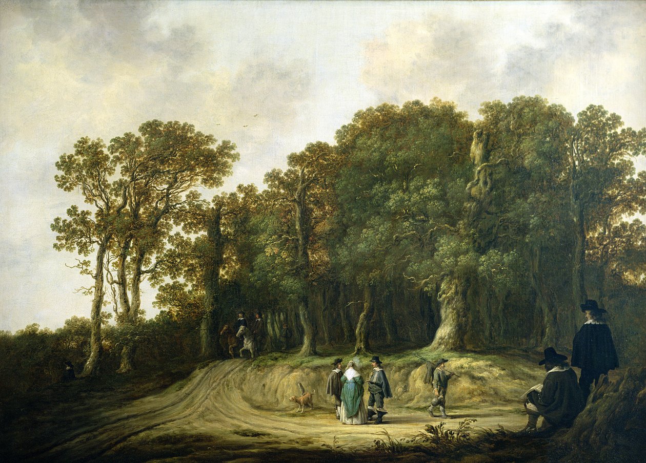 Erdős táj a művész vázlatokkal alkotó: Aelbert Cuyp