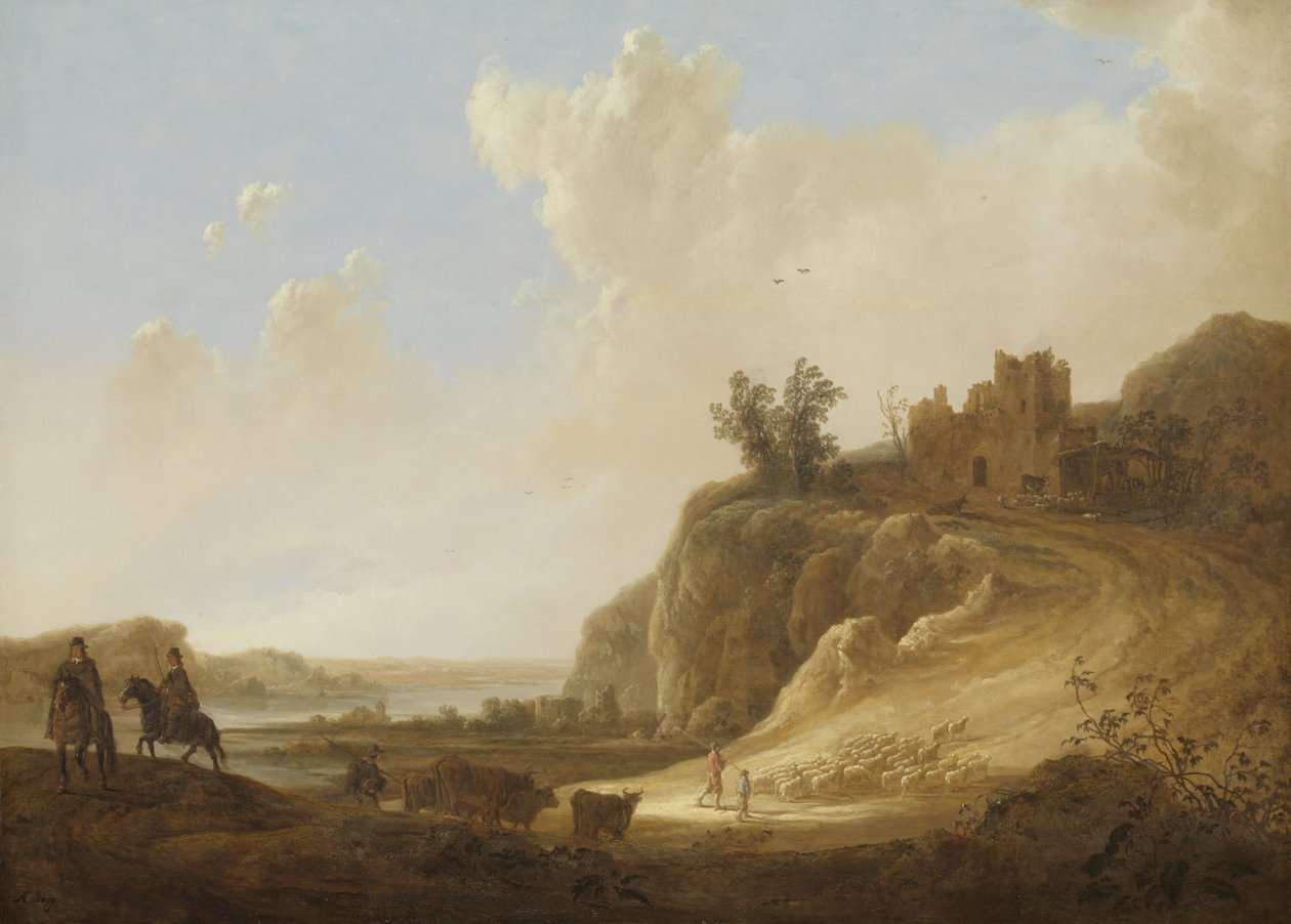 Hegyvidéki táj várromokkal alkotó: Aelbert Cuyp