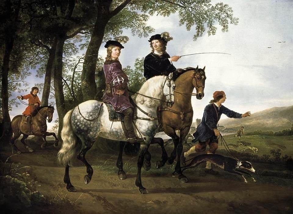 Táj vadászattal alkotó: Aelbert Cuyp