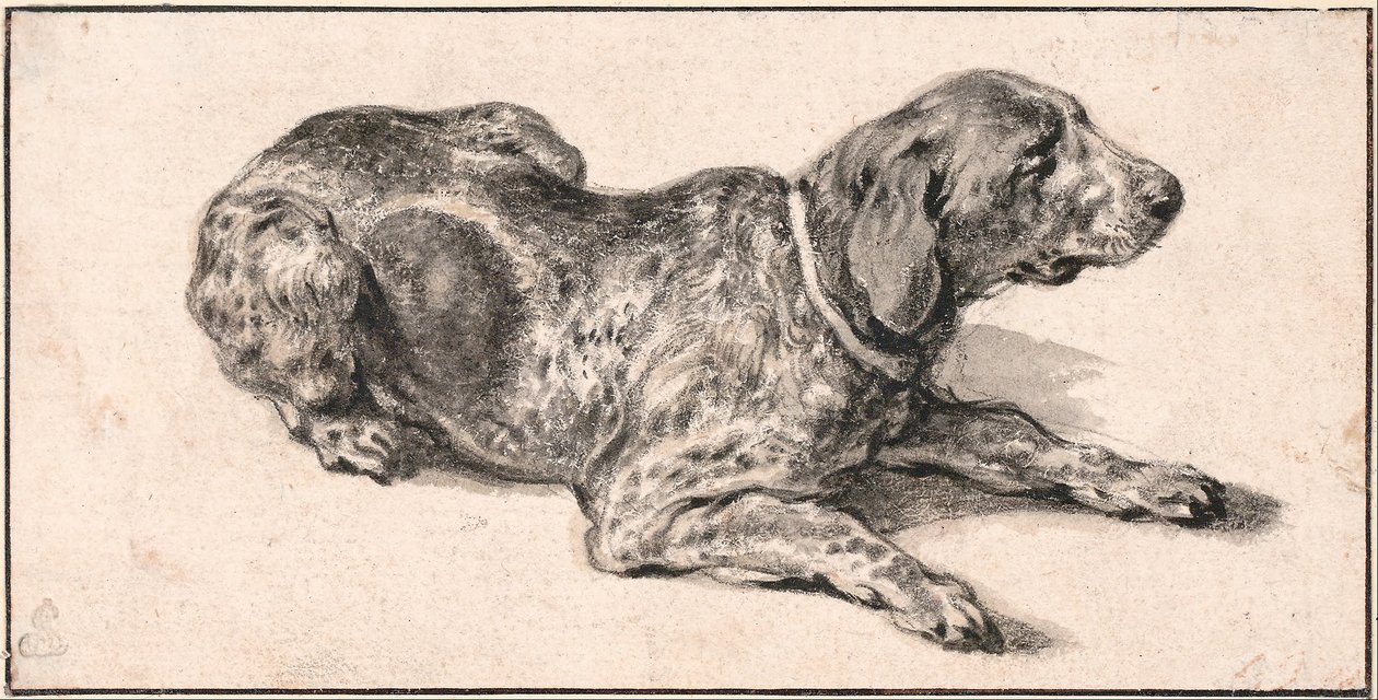 Fekvő kutya alkotó: Aelbert Cuyp