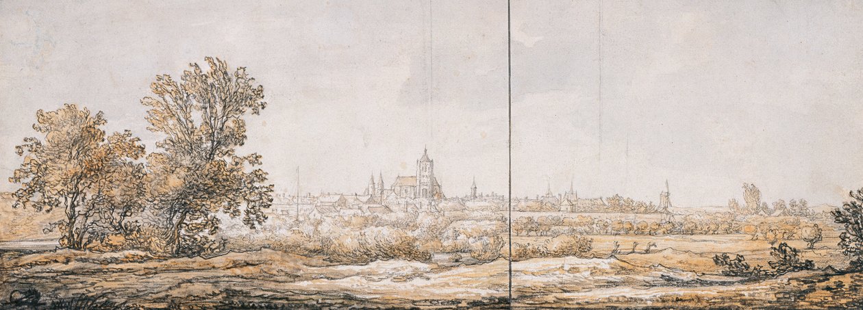 Arnhem látképe délről alkotó: Aelbert Cuyp