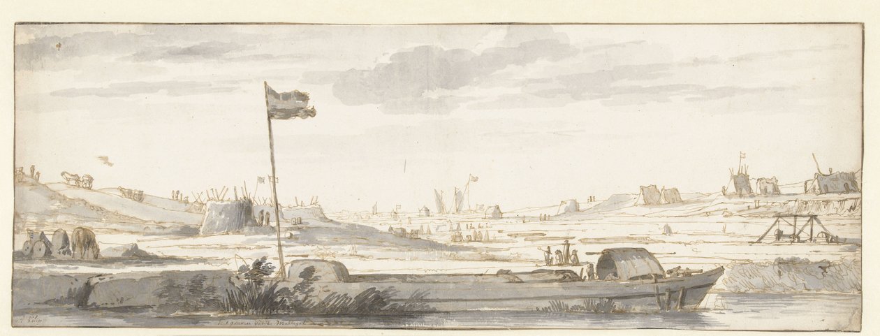 A Mallegat ásása Dordrecht mellett, 1648 alkotó: Aelbert Cuyp (attributed to)