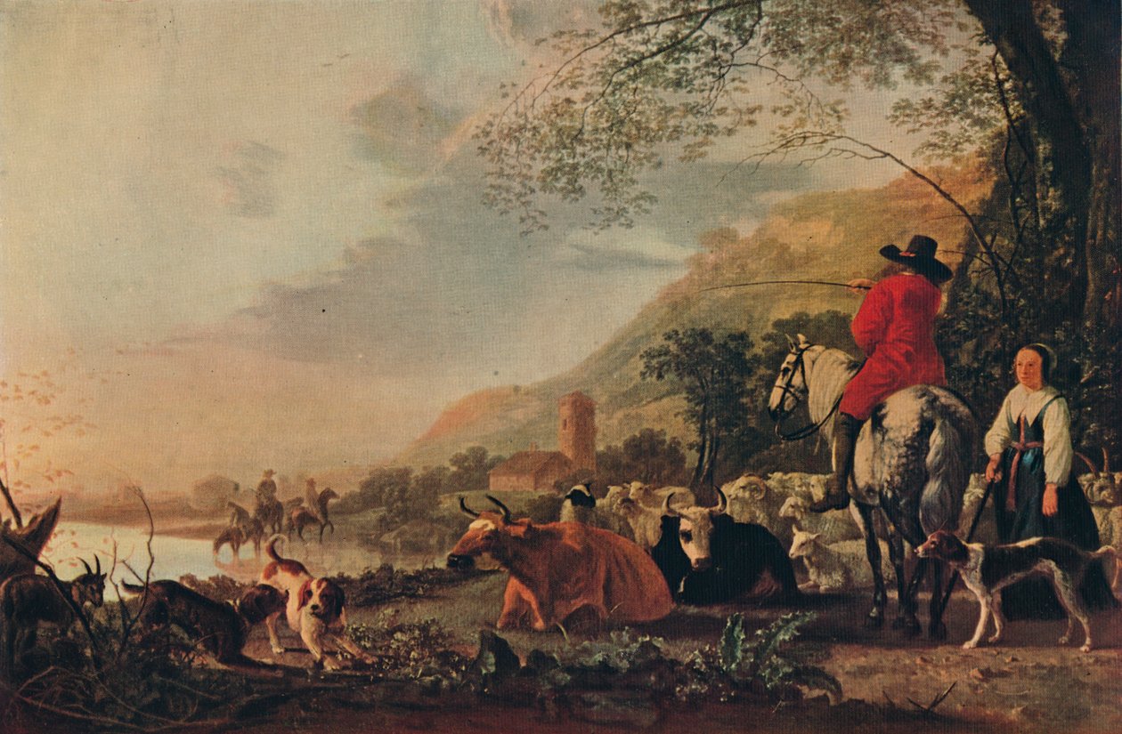 Dombos táj alakokkal, c1655 alkotó: Aelbert Cuyp
