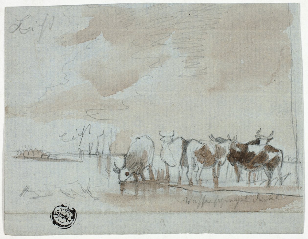 Szarvasmarha a vízben alkotó: Aelbert Cuyp