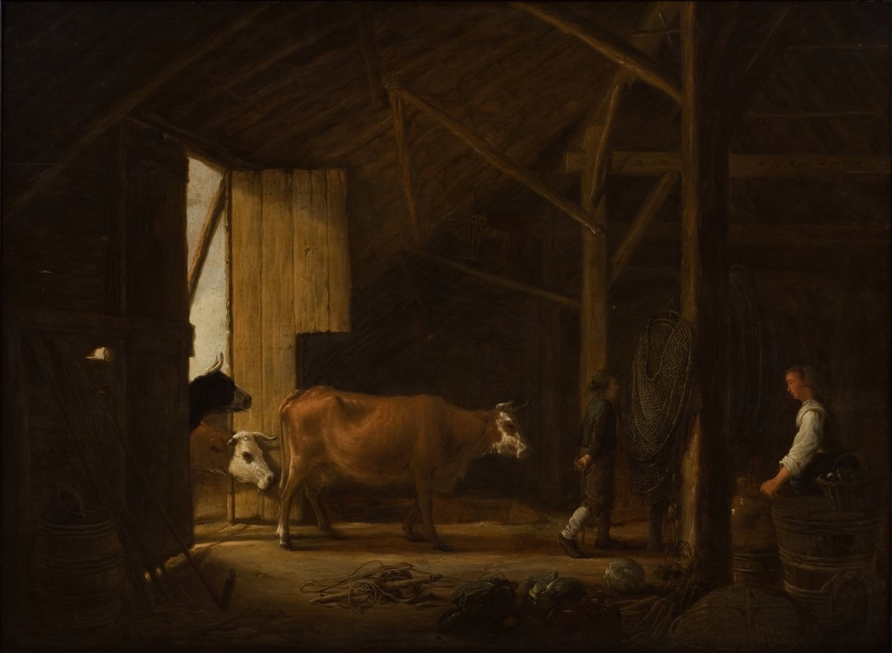 Egy tehénistálló belseje alkotó: Aelbert Cuyp