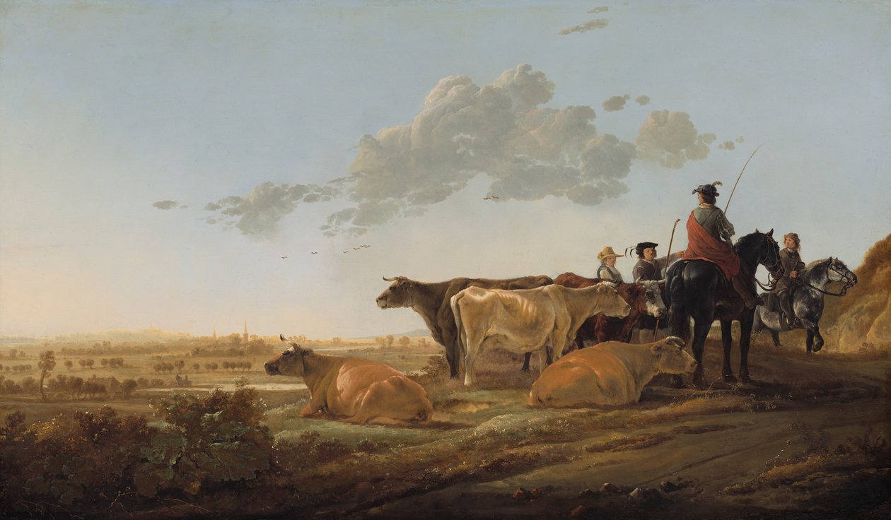 Táj pásztorokkal alkotó: Aelbert Cuyp
