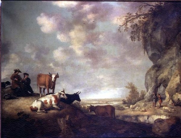 Táj zenélő pásztorokkal alkotó: Aelbert Cuyp