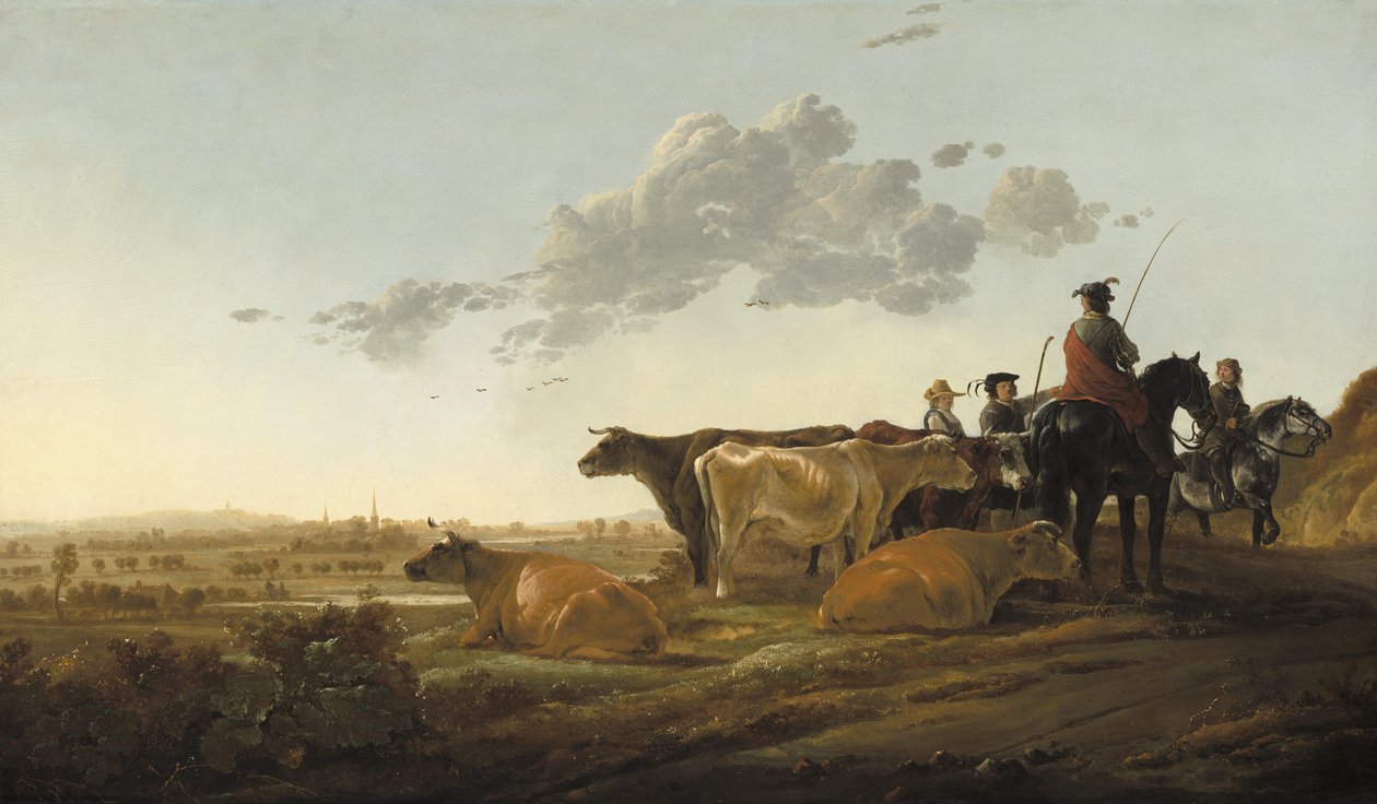 Táj pásztorokkal, 1650-52 körül alkotó: Aelbert Cuyp
