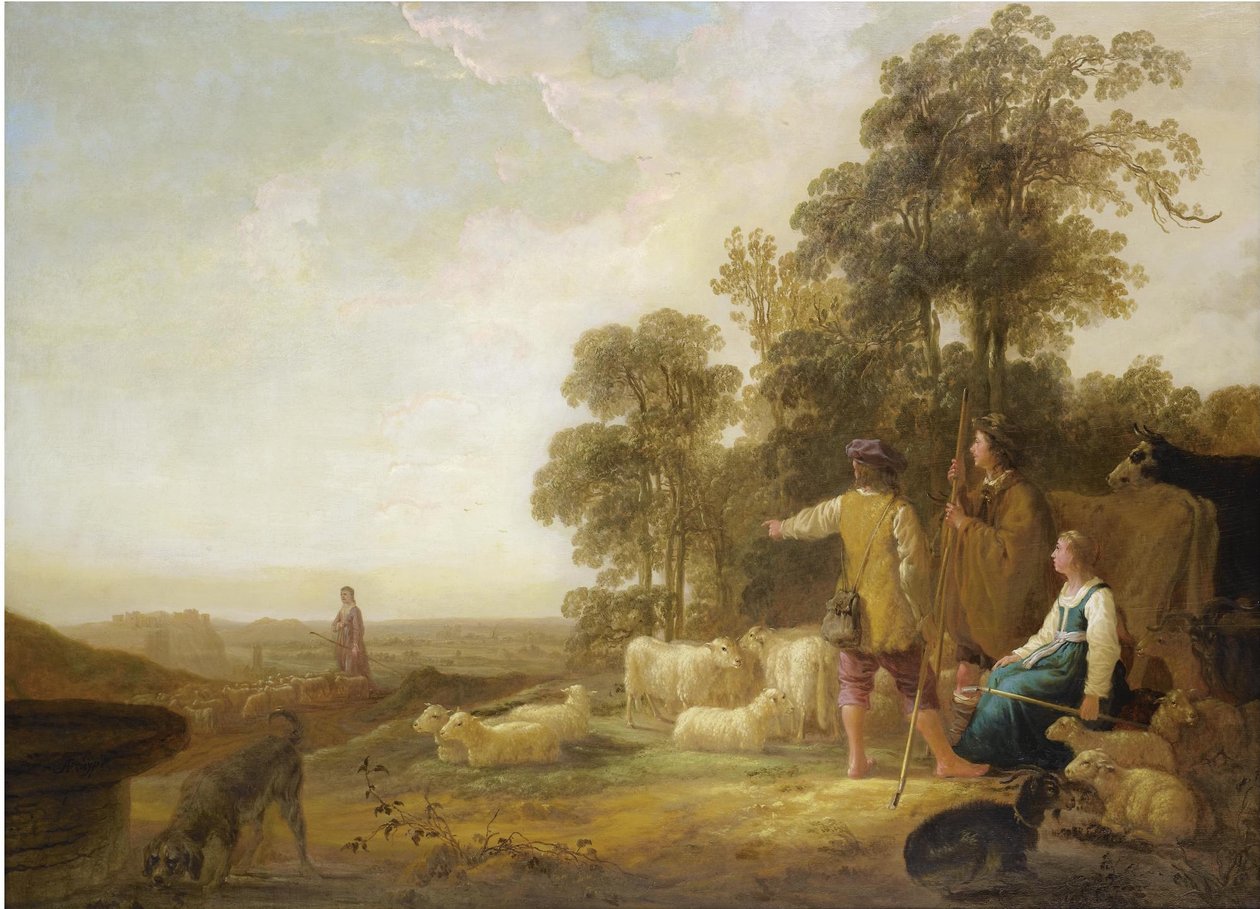Tájkép pásztorokkal és pásztorlányokkal alkotó: Aelbert Cuyp