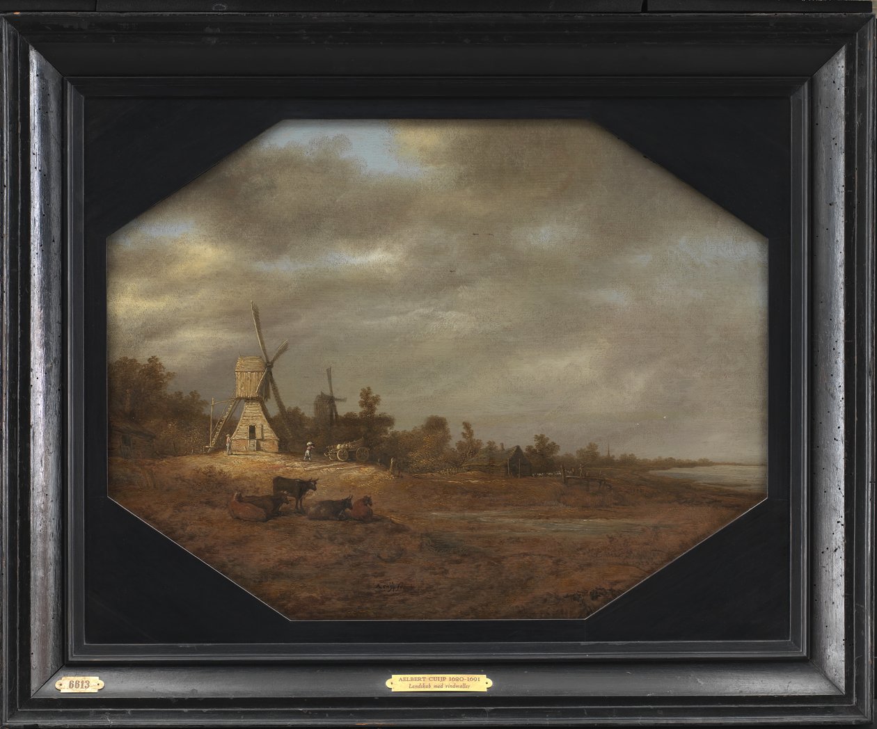 Táj szélmalmok alkotó: Aelbert Cuyp