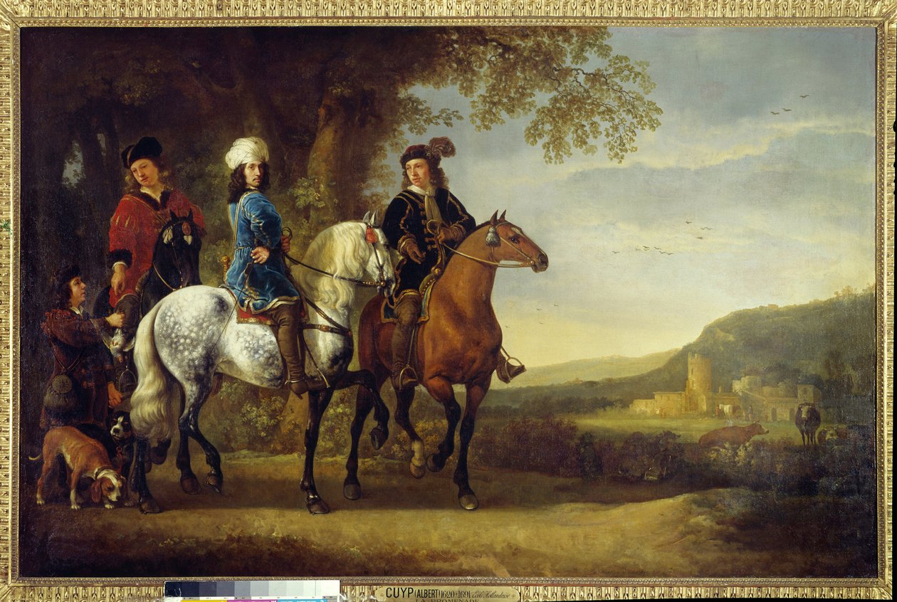 Táj három lovassal Albert (Aelbert vagy Aelbrecht) Cuyp festménye (1620-1691) alkotó: Aelbert Cuyp