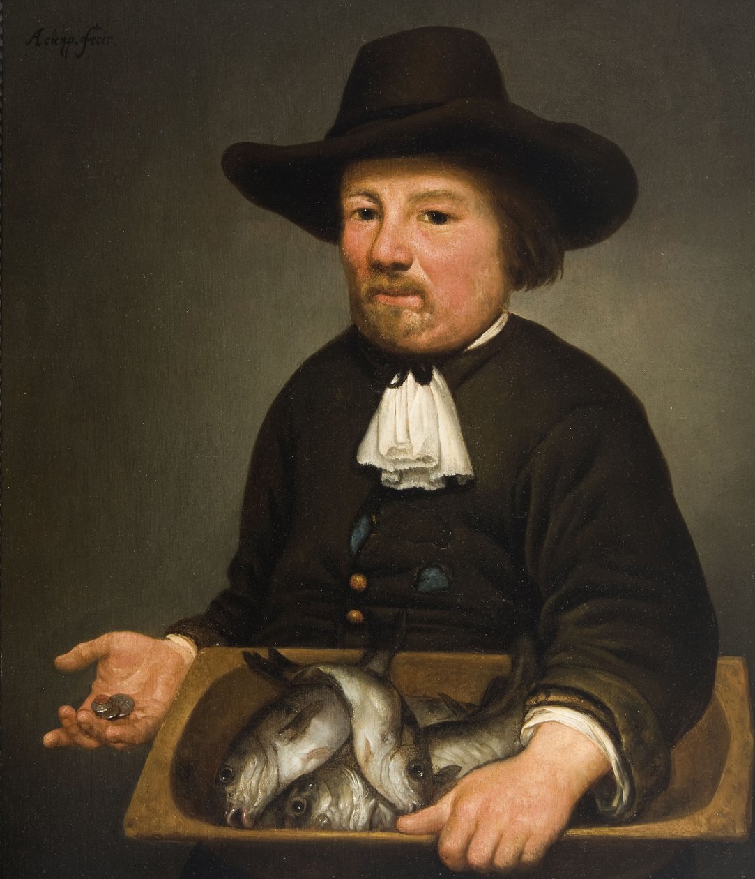 Ember a vödör hallal alkotó: Aelbert Cuyp