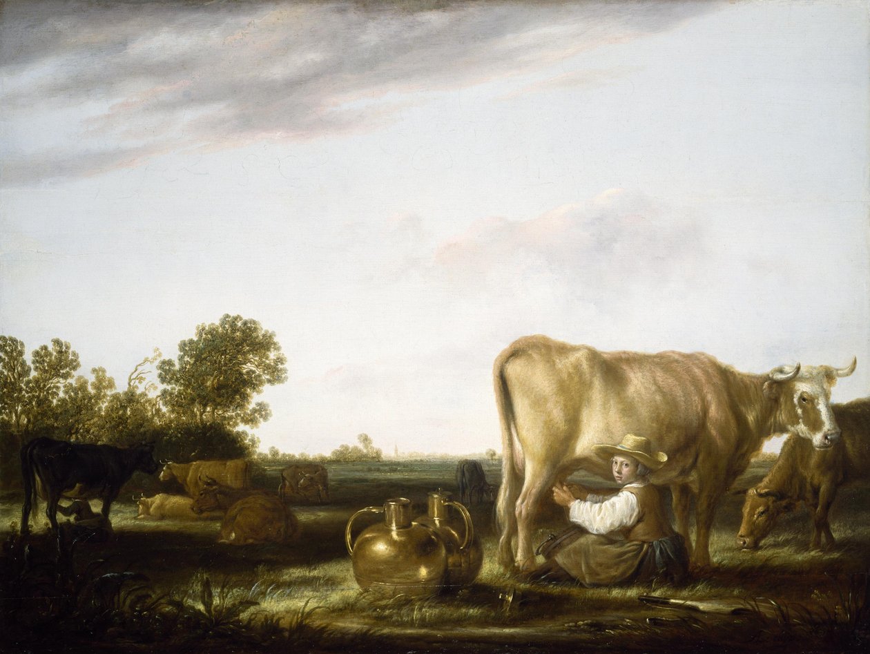 Tehenek fejése alkotó: Aelbert Cuyp