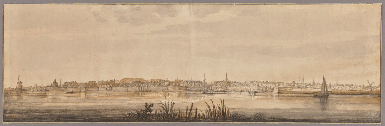 Dordrecht és a Maas folyó panorámaképe alkotó: Aelbert Cuyp