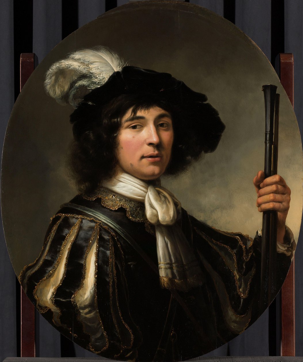 Egy fiatal férfi portréja, valószínűleg Jacob Francken (1627-1656 után) alkotó: Aelbert Cuyp