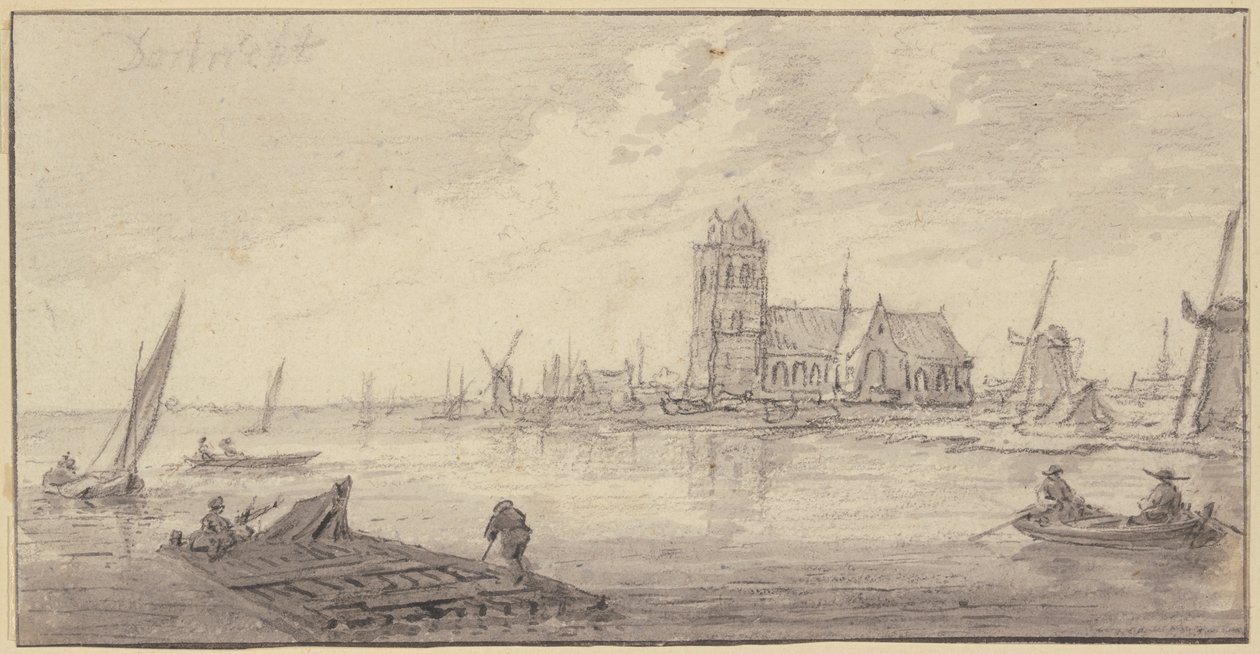 Faúsztatók Dordrecht előtt alkotó: Aelbert Cuyp