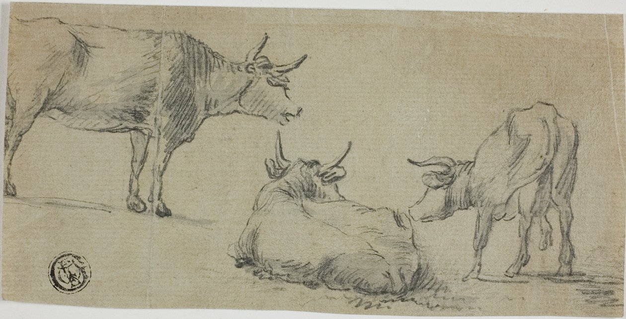 Három vázlat tehenekről alkotó: Aelbert Cuyp