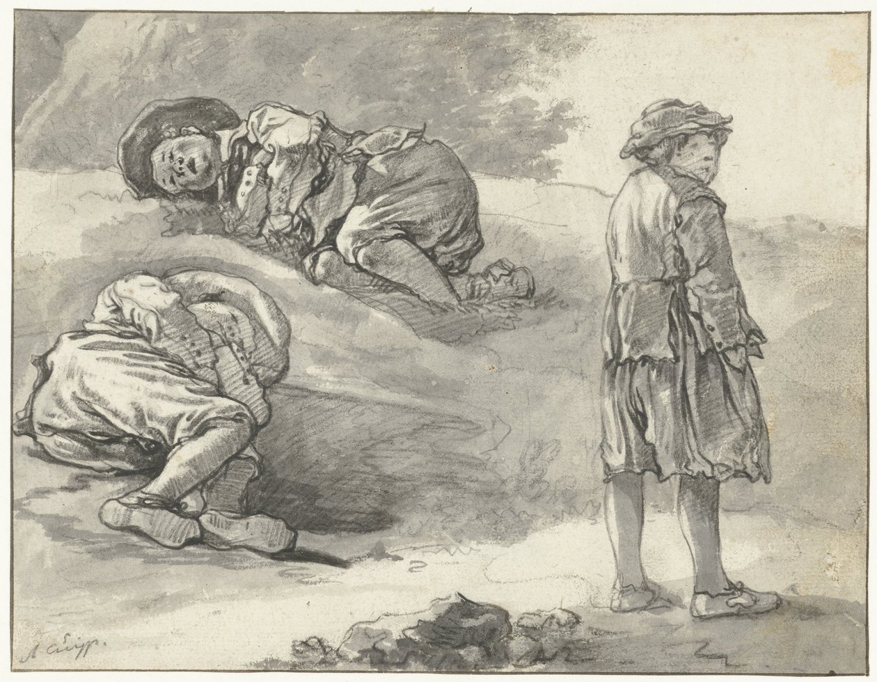 Három tanulmány egy kis pásztorról alkotó: Aelbert Cuyp