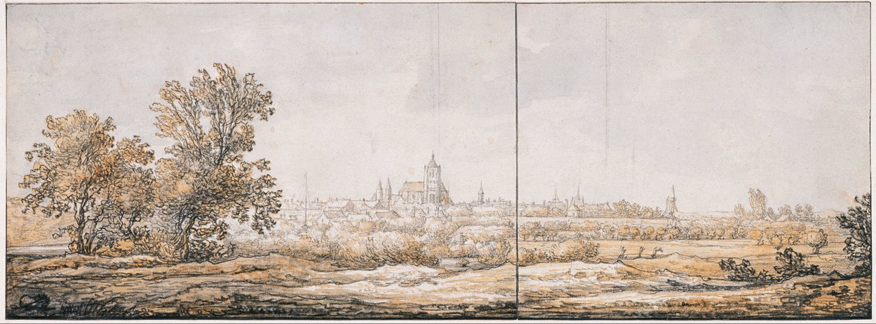 Arnhem kilátása délről, kb. 1645 alkotó: Aelbert Cuyp