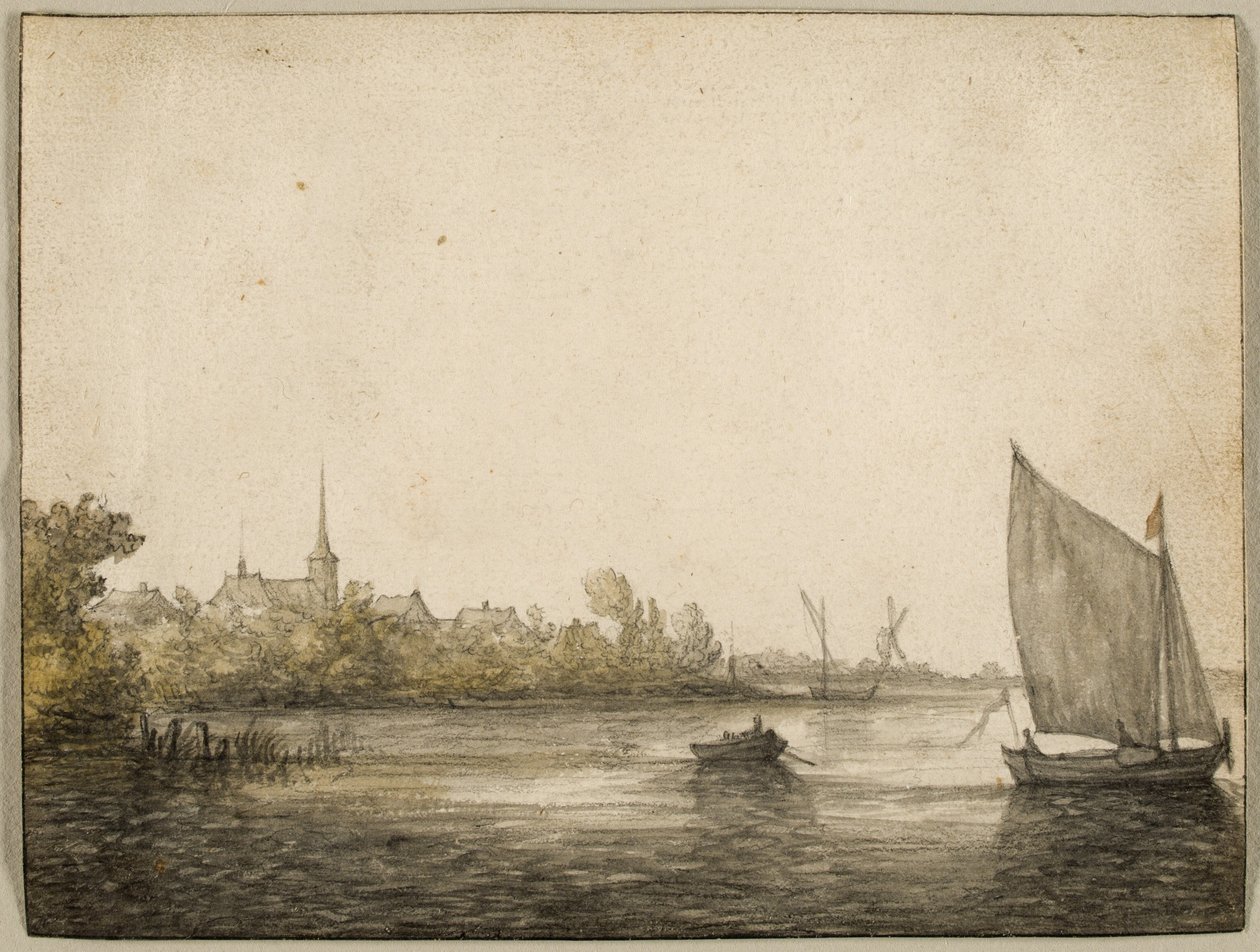 IJsselmonde látképe az Új-Maason át, 1640 körül alkotó: Aelbert Cuyp