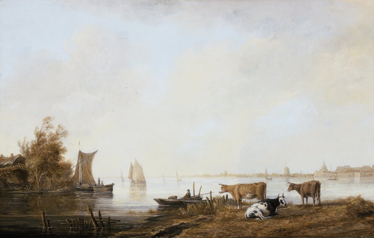 Kilátás a Maasra Dordrecht közelében alkotó: Aelbert Cuyp
