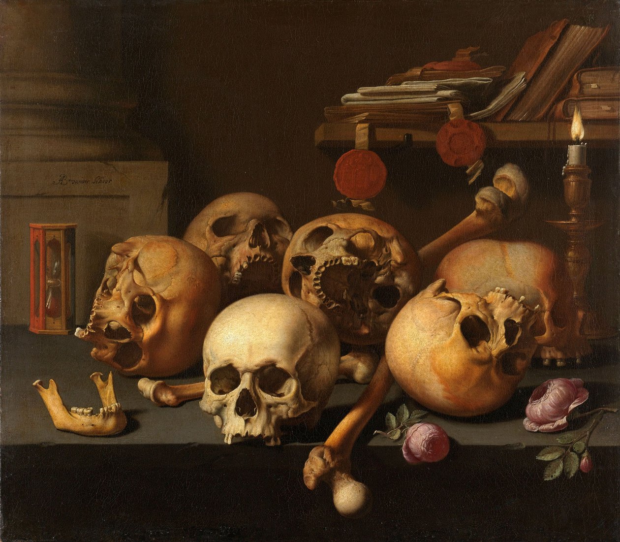 Vanits csendélet alkotó: Aelbert Jansz. van der Schoor