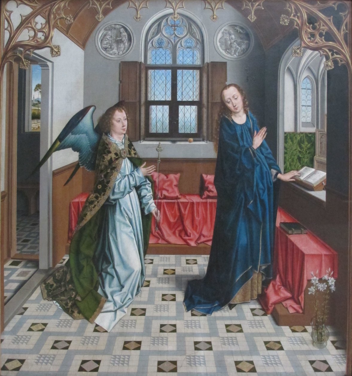 Németül: Verkündigung an Maria Annunciation of Virgin Mary. alkotó: Aelbrecht Bouts